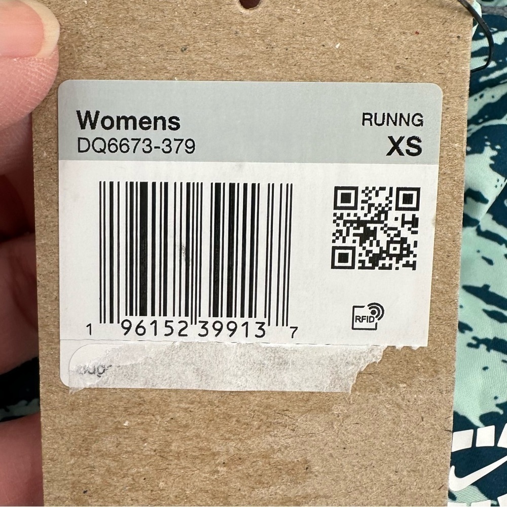 Nike Dri-Fit NWT Women's Navy/Mint Swirl Print Lined Running Shorts Size XS - Picture 6 of 11